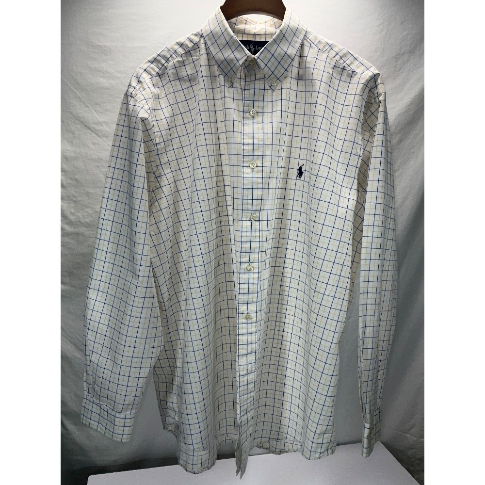 Ralph Lauren Yarmouth Plaid Button Down Long Sleeve Shirt Classic Fit 16.5 34/35